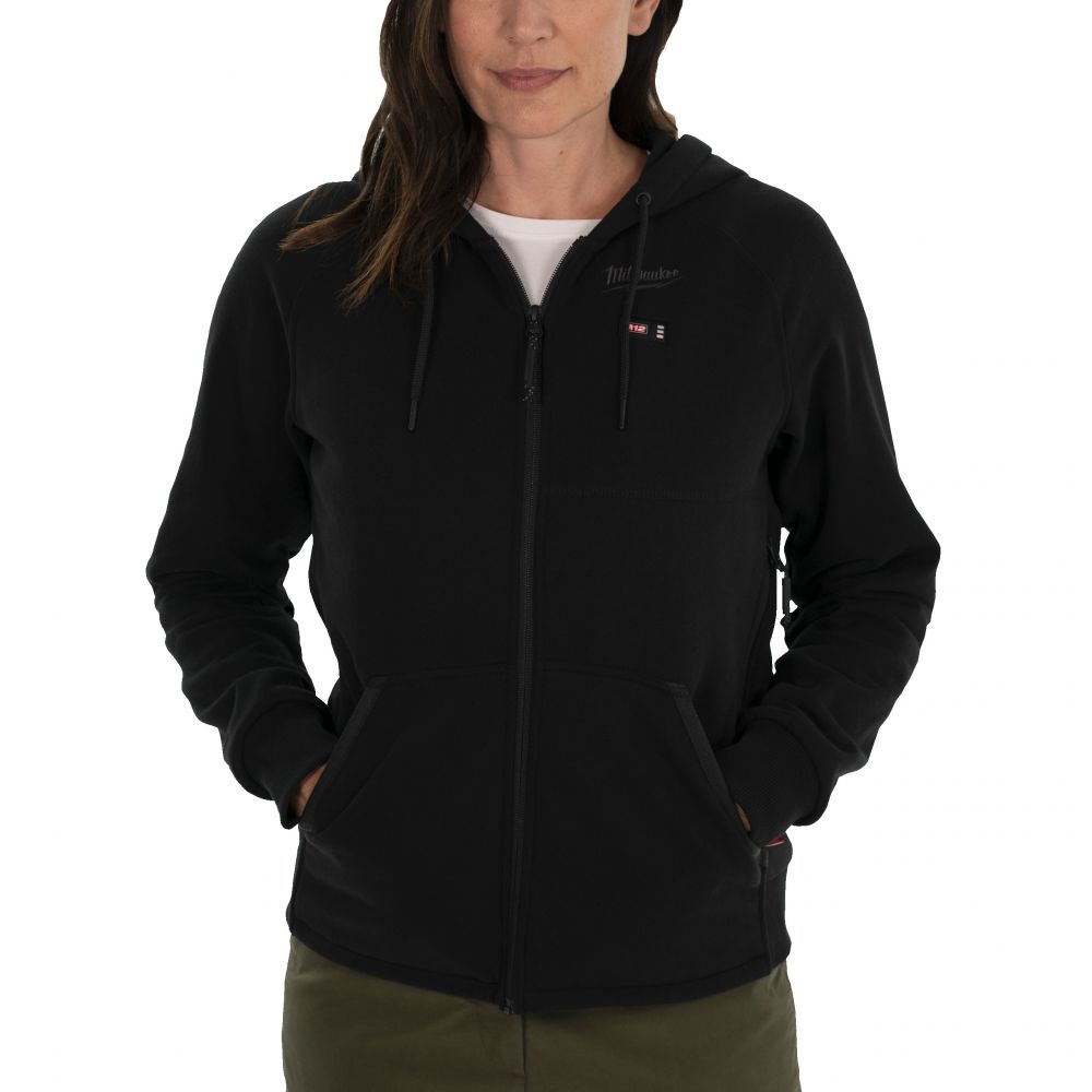 12 V Akku-Heiz-Kapuzenpullover Damen schwarz, ohne Akku u. Ladegerät M12HHLBL1-0(L)